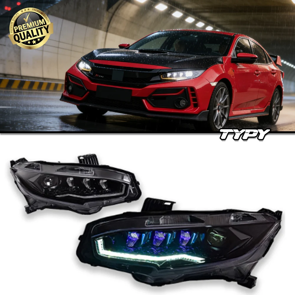TYPY Car Light For Honda Civic 10th Gen Hatchback Headlight 2016-2021 DRL Dynamic Turn Signal LED Taillight Auto Accessories
TYPY Car Light For Honda Civic 10th Gen Hatchback Headlight 2016-2021 DRL Dynamic Turn Signal LED Taillight Auto Accessories