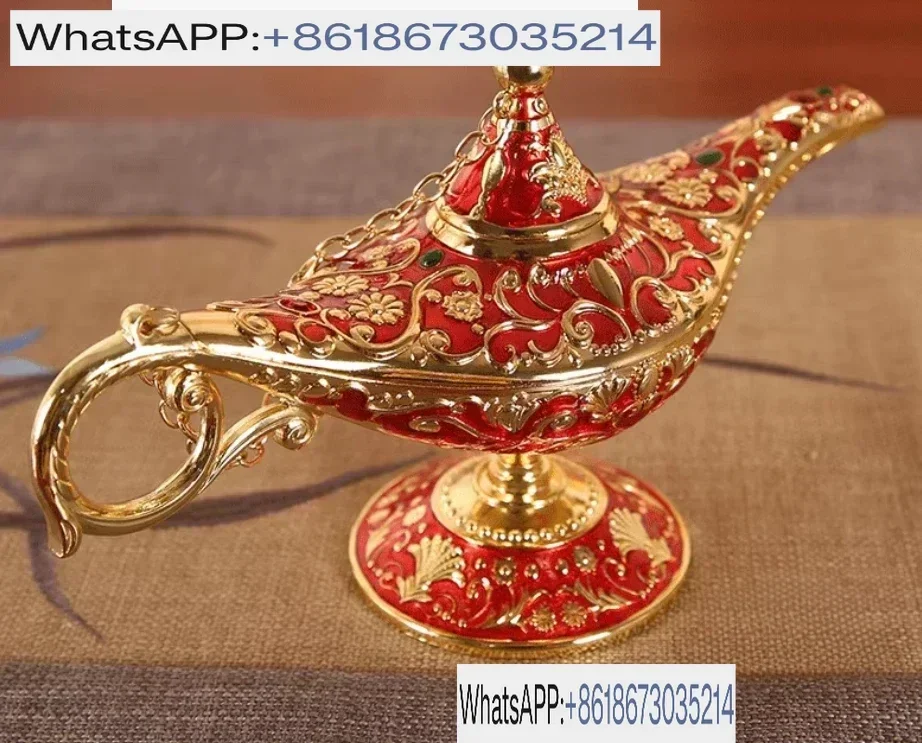 35cm Large Metal Aladdin Magic Lamp Cabinet Decoration European Creative Retro Genie Lamp
35cm Large Metal Aladdin Magic Lamp Cabinet Decoration European Creative Retro Genie Lamp