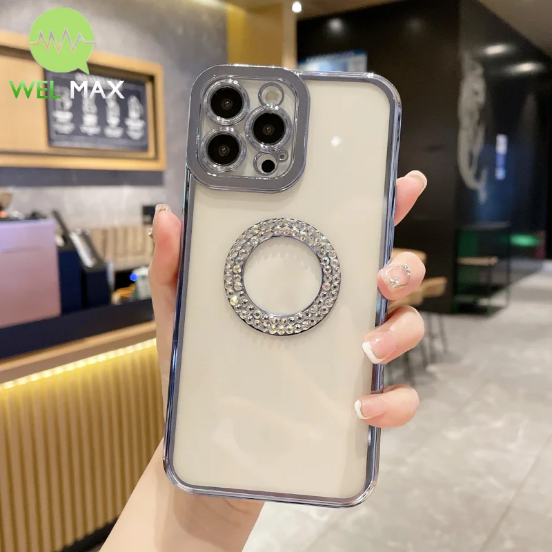 Luxury Diamond phone case For iPhone 14 13 12 11 Pro Max Plus Fall resistant ShockProof Soft TPU Silicone Clear protection Cover
Luxury Diamond phone case For iPhone 14 13 12 11 Pro Max Plus Fall resistant ShockProof Soft TPU Silicone Clear protection Cover