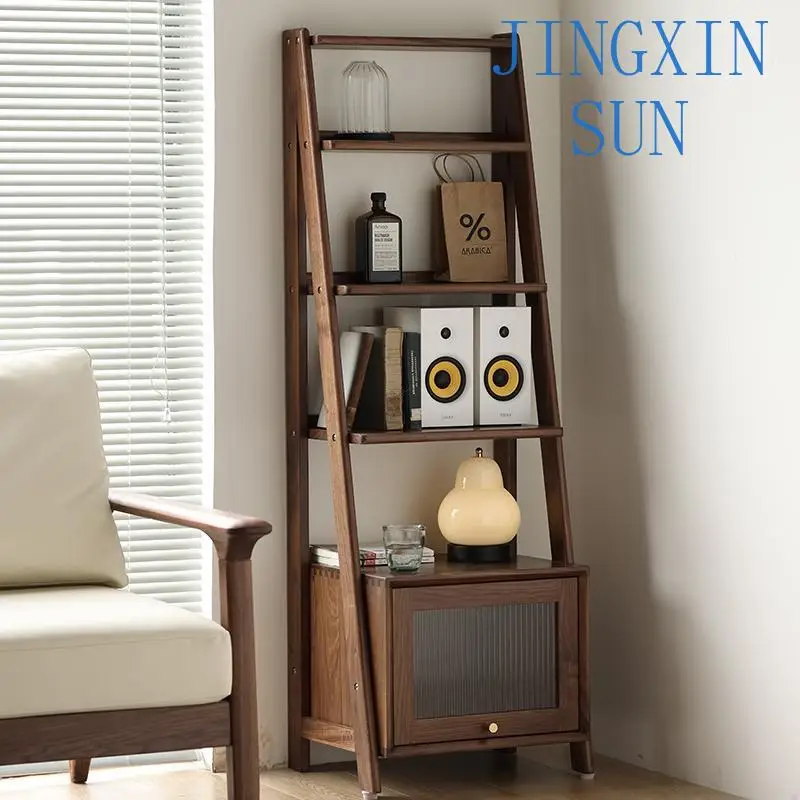 Black walnut solid wood bookshelf Nordic bedroom bookcase living room storage modern simplicity
Black walnut solid wood bookshelf Nordic bedroom bookcase living room storage modern simplicity
