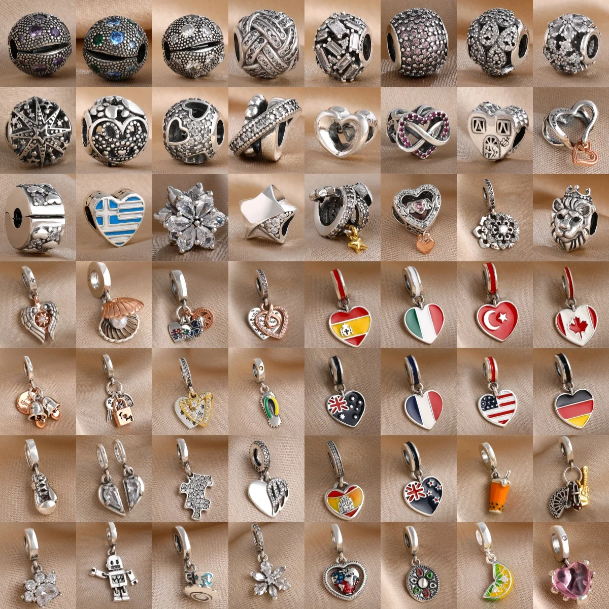 Fashion 925 Silver Bell, Milk Tea, National Flag Pendant Suitable for European Bracelets DIY Women's Charm Jewelry Accessories
Fashion 925 Silver Bell, Milk Tea, National Flag Pendant Suitable for European Bracelets DIY Women's Charm Jewelry Accessories