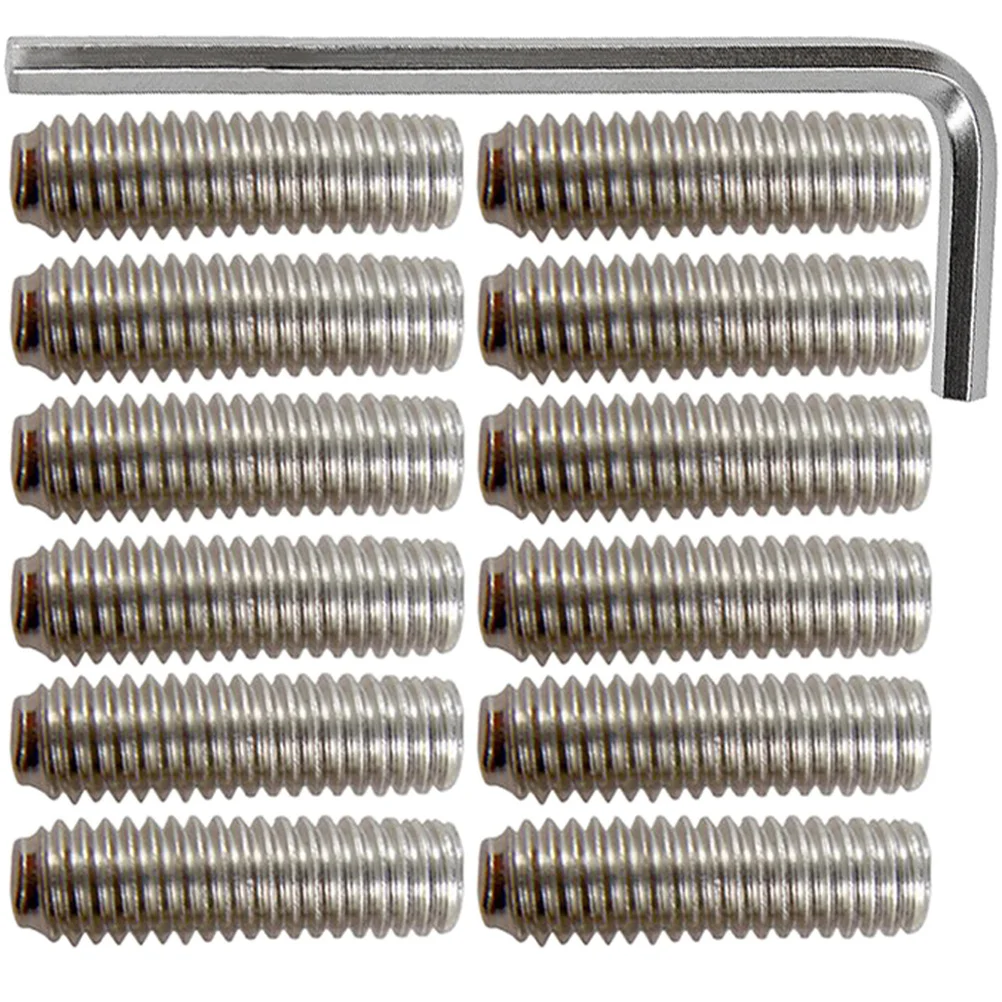 12Pcs Guitar Bridge Screws Premium Metal Replacement Parts for Electric Guitar Tremolo Bridge System Adjustment 
12Pcs Guitar Bridge Screws Premium Metal Replacement Parts for Electric Guitar Tremolo Bridge System Adjustment