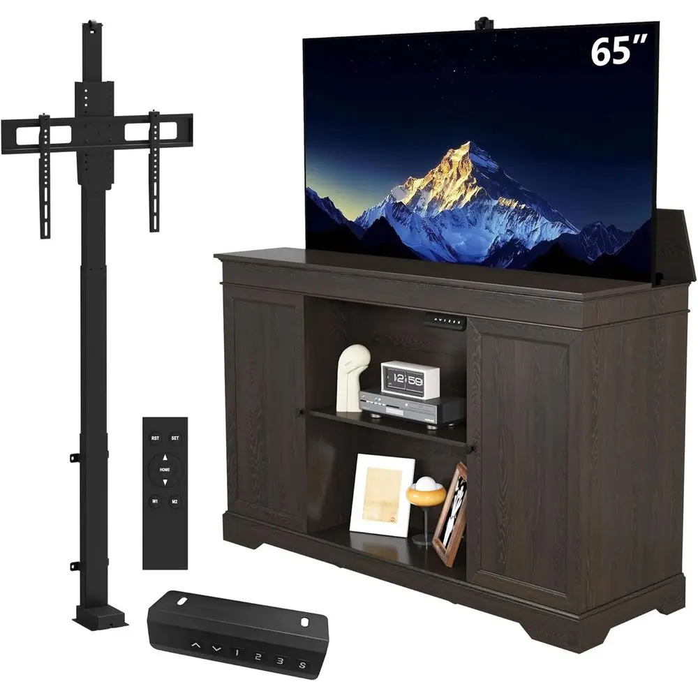 Motorized TV Cabinet with Storage for 55-65 TVs in Espresso Walnut
Motorized TV Cabinet with Storage for 55-65 TVs in Espresso Walnut