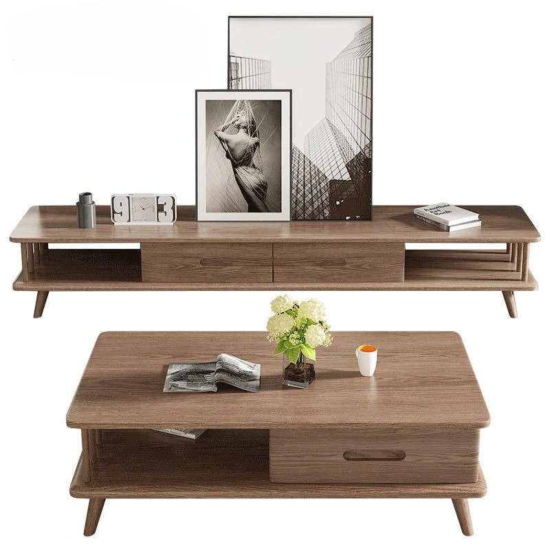 New Chinese-style solid wood ash wood coffee table TV cabinet combination Modern simple small apartment living room
New Chinese-style solid wood ash wood coffee table TV cabinet combination Modern simple small apartment living room