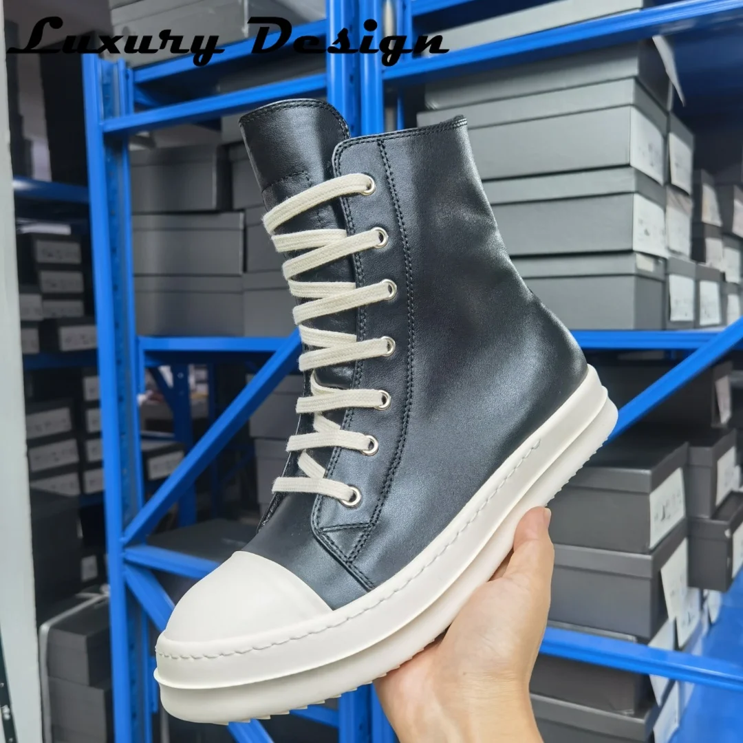 Rock High Top Sneakers Men's Round Head Platform Casual Shoes Genuine Leather High Quality Unisex Trainers Low Top Shoes Women
Rock High Top Sneakers Men's Round Head Platform Casual Shoes Genuine Leather High Quality Unisex Trainers Low Top Shoes Women