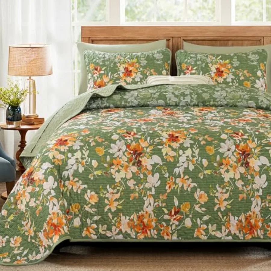 Floral Quilt Set Size Botanical Flowers Bedspreads Coverlet Set 3 Pieces Soft Lightweight Microfiber Quilt Bedding Set for All
Floral Quilt Set Size Botanical Flowers Bedspreads Coverlet Set 3 Pieces Soft Lightweight Microfiber Quilt Bedding Set for All