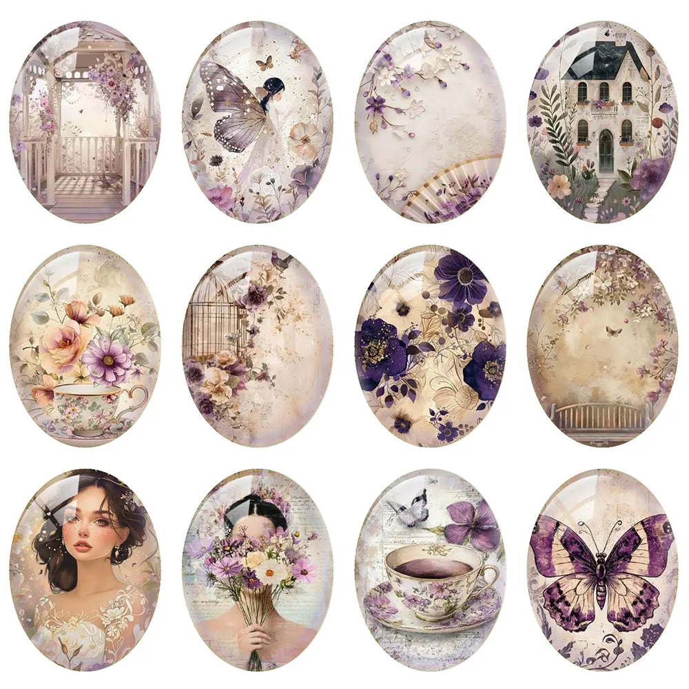 10pcs/lot Retro Purple Fairy Girl Flower Oval Photo Glass Cabochon Flatback Demo Flat Back Cameo For Diy Jewelry Making Supplies
10pcs/lot Retro Purple Fairy Girl Flower Oval Photo Glass Cabochon Flatback Demo Flat Back Cameo For Diy Jewelry Making Supplies