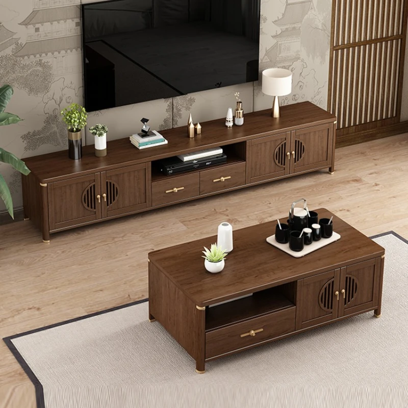 New Chinese TV Coffee Table Combination Large Storage Locker Living Room Household Floor Solid Wood TV
New Chinese TV Coffee Table Combination Large Storage Locker Living Room Household Floor Solid Wood TV