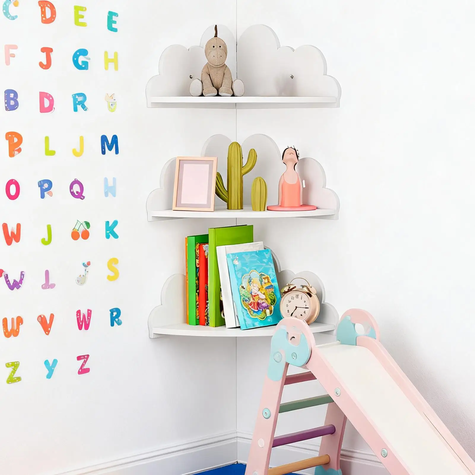 Corner Shelf Stand 3 Pieces Cloud Wall Bookshelf Wooden Corner Rack Display Shelves For Home Decor Books Toys Bedroom Baby Room
Corner Shelf Stand 3 Pieces Cloud Wall Bookshelf Wooden Corner Rack Display Shelves For Home Decor Books Toys Bedroom Baby Room