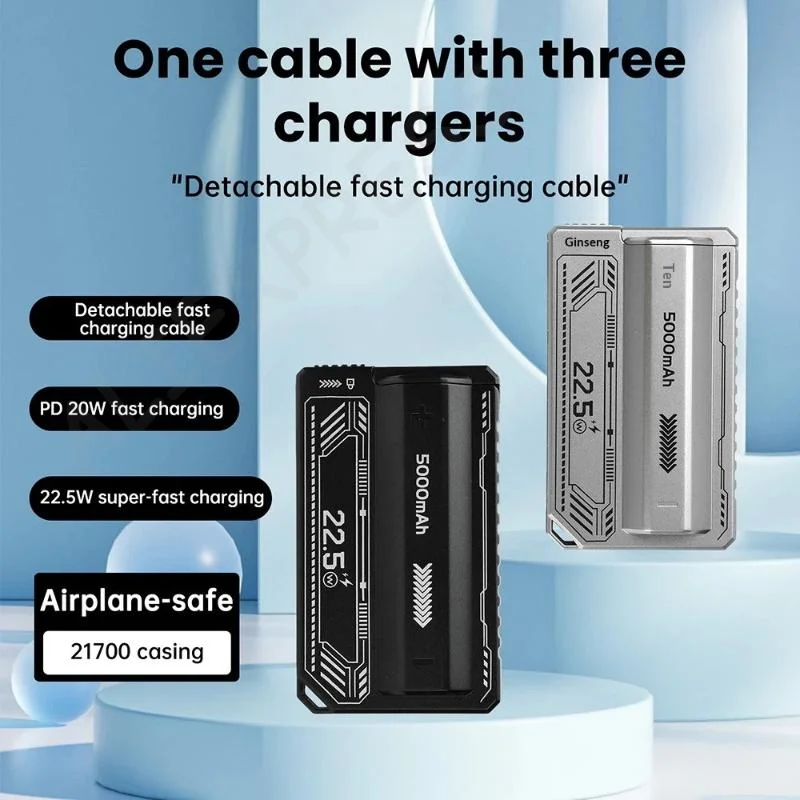 New5000mAh 1-section Welding Free 21700 Power Bank Case PD 20W Fast Charging Case USB Type-C DIY Battery Charger Box 5V 2A
New5000mAh 1-section Welding Free 21700 Power Bank Case PD 20W Fast Charging Case USB Type-C DIY Battery Charger Box 5V 2A