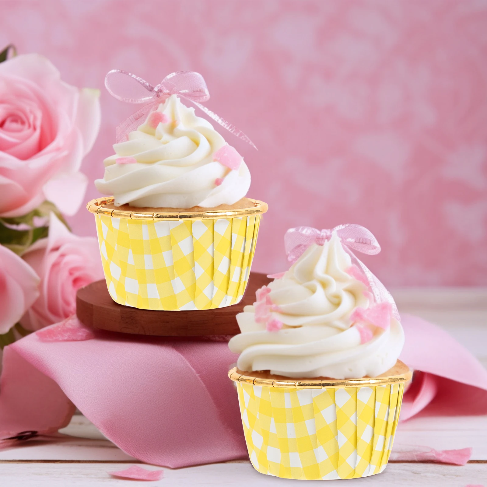 50 Pcs Baking Cake Paper Cups Supplies Cupcake Insert Food Grade Aluminum Foil Wrappers
50 Pcs Baking Cake Paper Cups Supplies Cupcake Insert Food Grade Aluminum Foil Wrappers