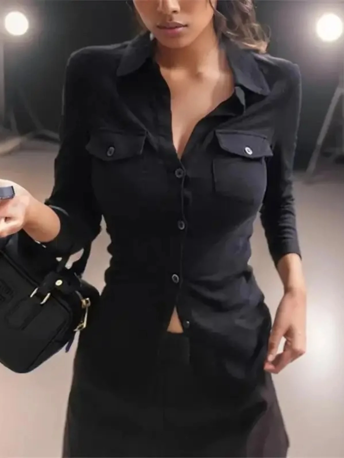 Elegant Fashion Streetwear Female Slim Blouse Spring Summer Thin Y2K Casual Office Ladies Sexy Tops White
Elegant Fashion Streetwear Female Slim Blouse Spring Summer Thin Y2K Casual Office Ladies Sexy Tops White