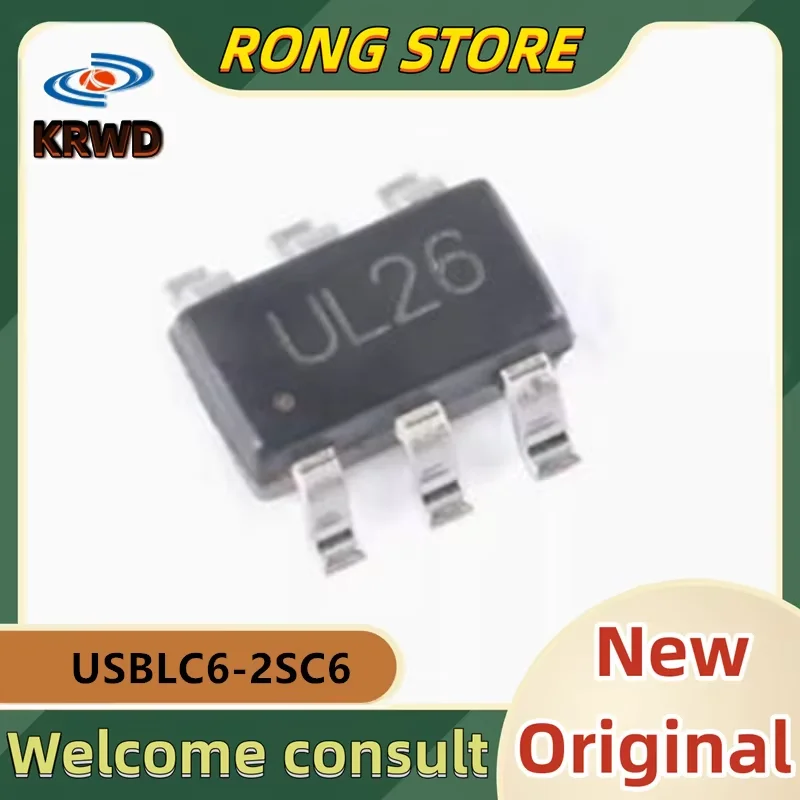 50PCS UL26 New and Original Chip IC USBLC6-2SC6 USBLC6 SOT23-6 ESD electrostatic protection chip
50PCS UL26 New and Original Chip IC USBLC6-2SC6 USBLC6 SOT23-6 ESD electrostatic protection chip
