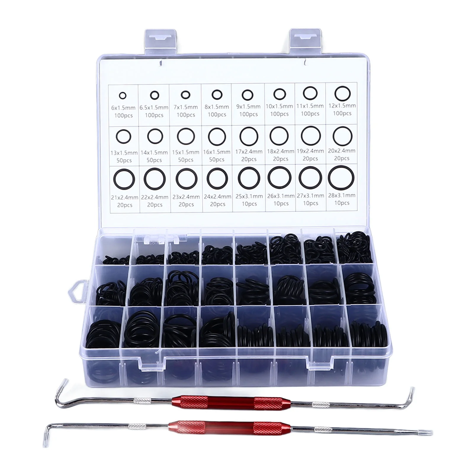 1200Pcs Sealing Ring Set Nitrile Rubber High Temperature Resistant Waterproof O Ring Assortment Kit
1200Pcs Sealing Ring Set Nitrile Rubber High Temperature Resistant Waterproof O Ring Assortment Kit