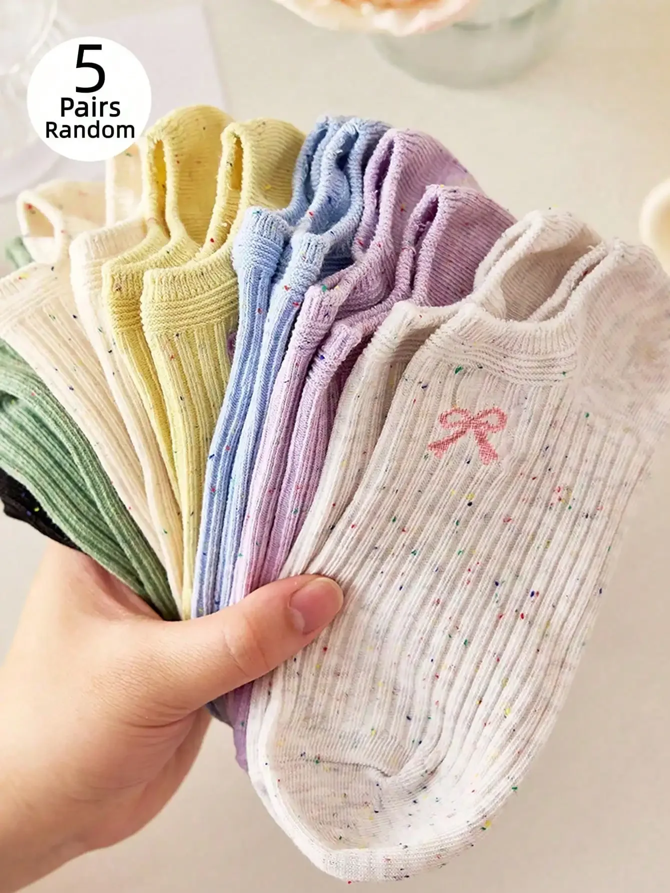 5 Pairs Women's Transparent Invisible Socks, Comfortable & Breathable, Random Colors
5 Pairs Women's Transparent Invisible Socks, Comfortable & Breathable, Random Colors