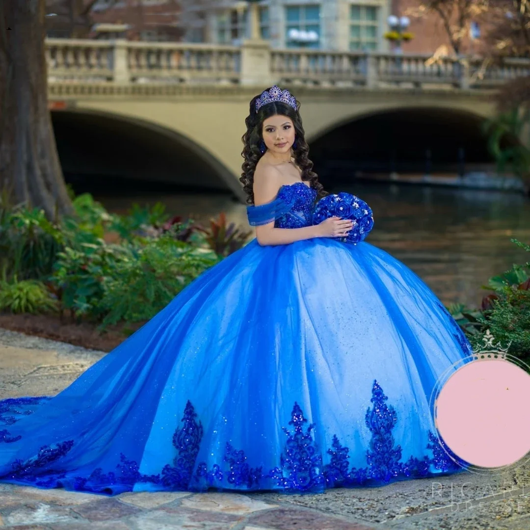 Angelsbridep Royal Blue Ball Gowns Quinceanera Dresses Appliques Off Shoulder 2025 Puffy Train Brithday Dress Vestido XV Años
Angelsbridep Royal Blue Ball Gowns Quinceanera Dresses Appliques Off Shoulder 2025 Puffy Train Brithday Dress Vestido XV Años