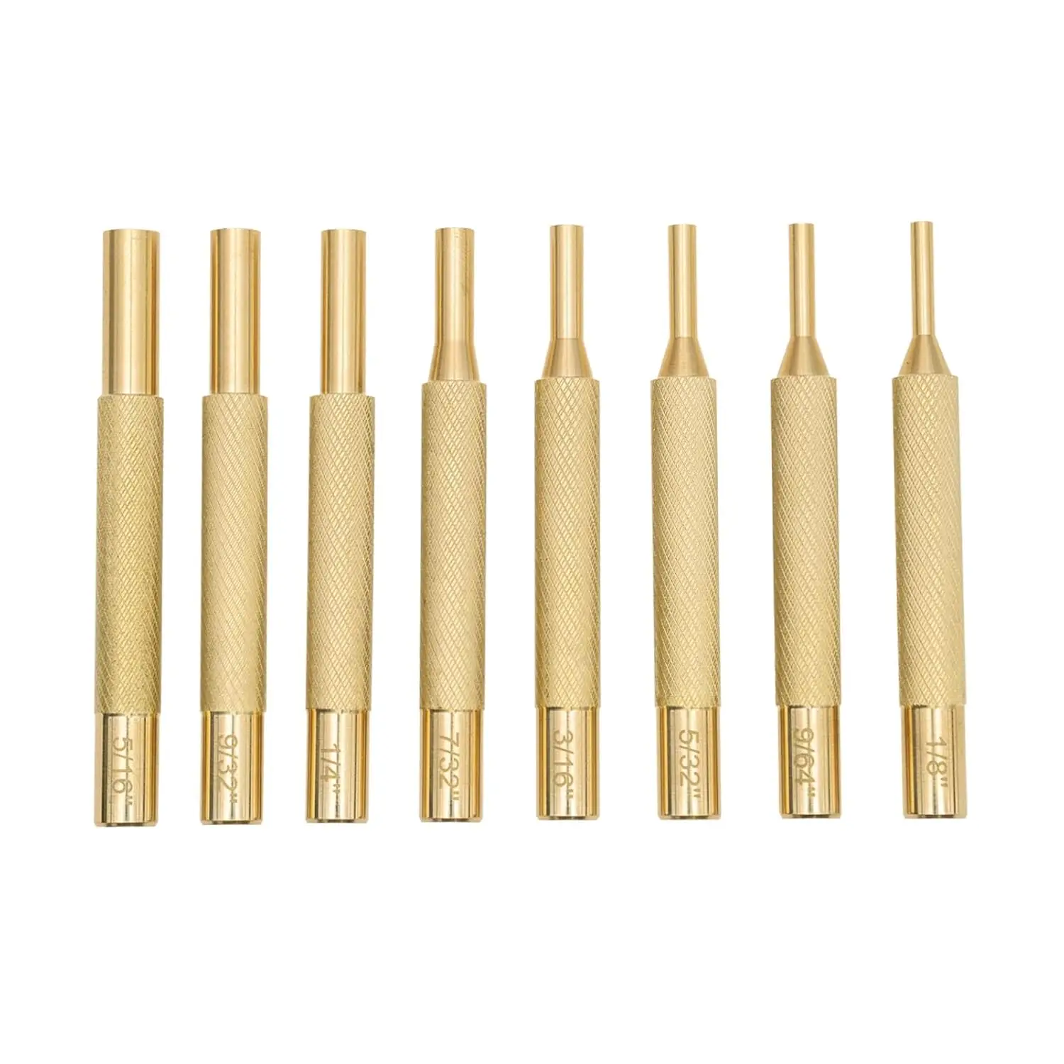 8-Piece Brass Punch Set, Pin Drive Remover 1/8"-5/16"
8-Piece Brass Punch Set, Pin Drive Remover 1/8"-5/16"