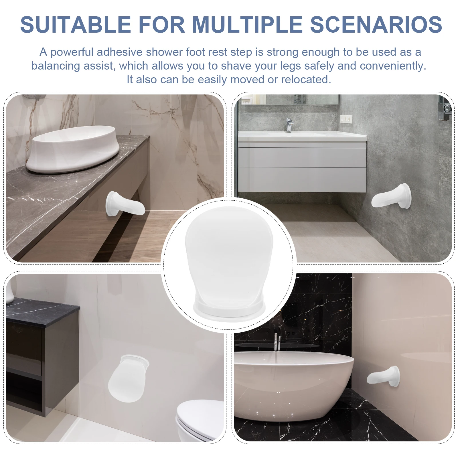 Foot Washing Mat Non-Slip Bathroom Accessories For Shower Foot Rest Step Aid Wall Mounted Suction Cup Pedal White
Foot Washing Mat Non-Slip Bathroom Accessories For Shower Foot Rest Step Aid Wall Mounted Suction Cup Pedal White