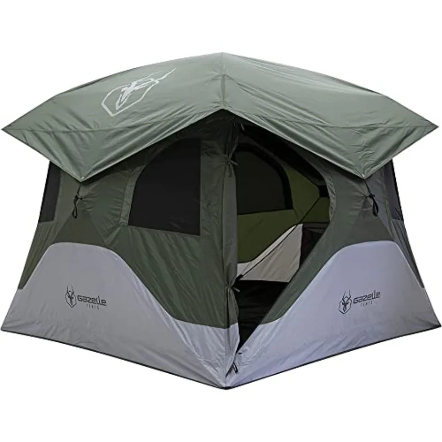 T4 Hub Tent for alpine camping: waterproof, UV resistant polyester in alpine green, 4-person capacity, 94 x 94 x 78, removable
T4 Hub Tent for alpine camping: waterproof, UV resistant polyester in alpine green, 4-person capacity, 94 x 94 x 78, removable