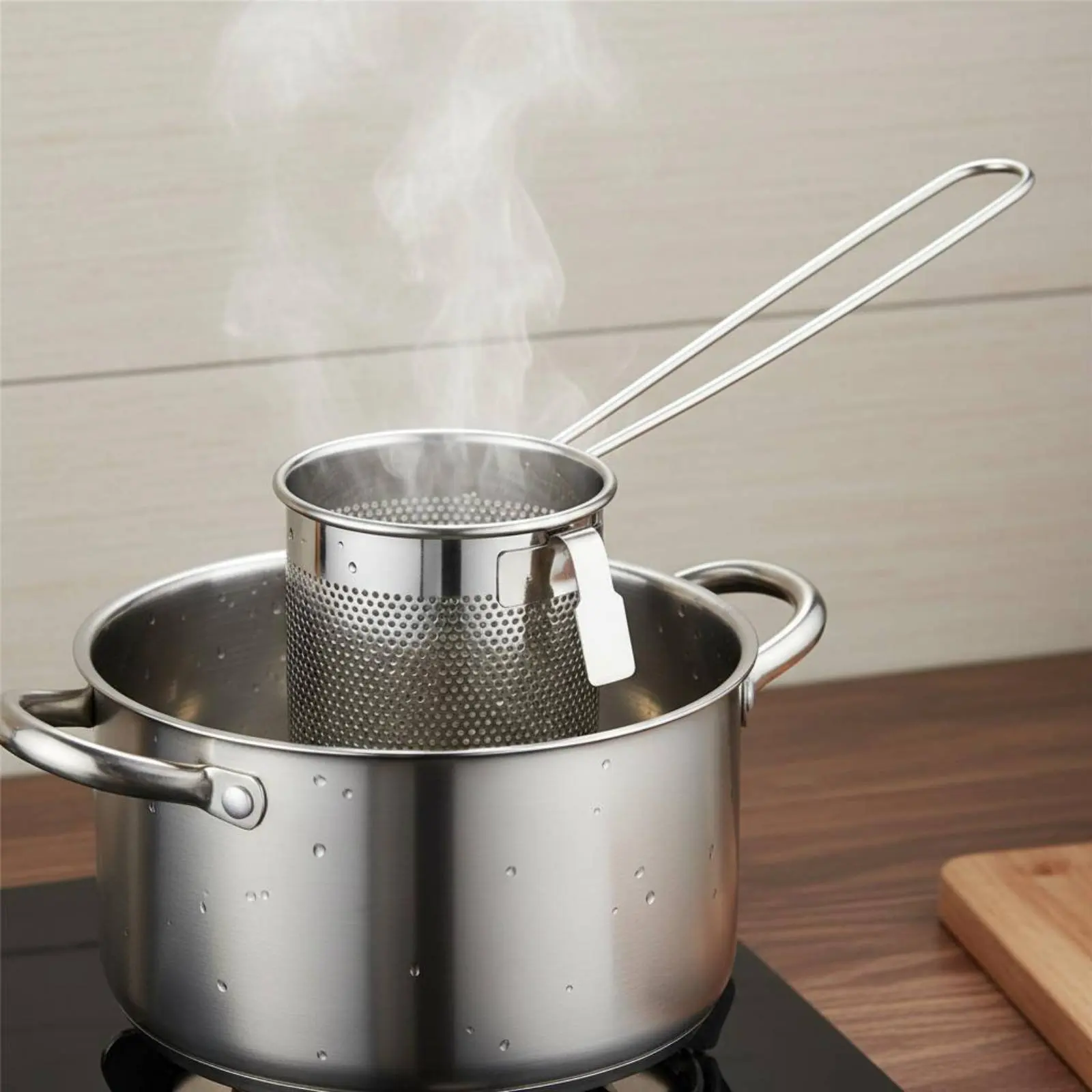 Stainless Steel Mesh Skimmer Rust Resistant Wire Mesh Skimmer Web Strainer Dishwasher Safe Long Handle Frying Spoon
Stainless Steel Mesh Skimmer Rust Resistant Wire Mesh Skimmer Web Strainer Dishwasher Safe Long Handle Frying Spoon
