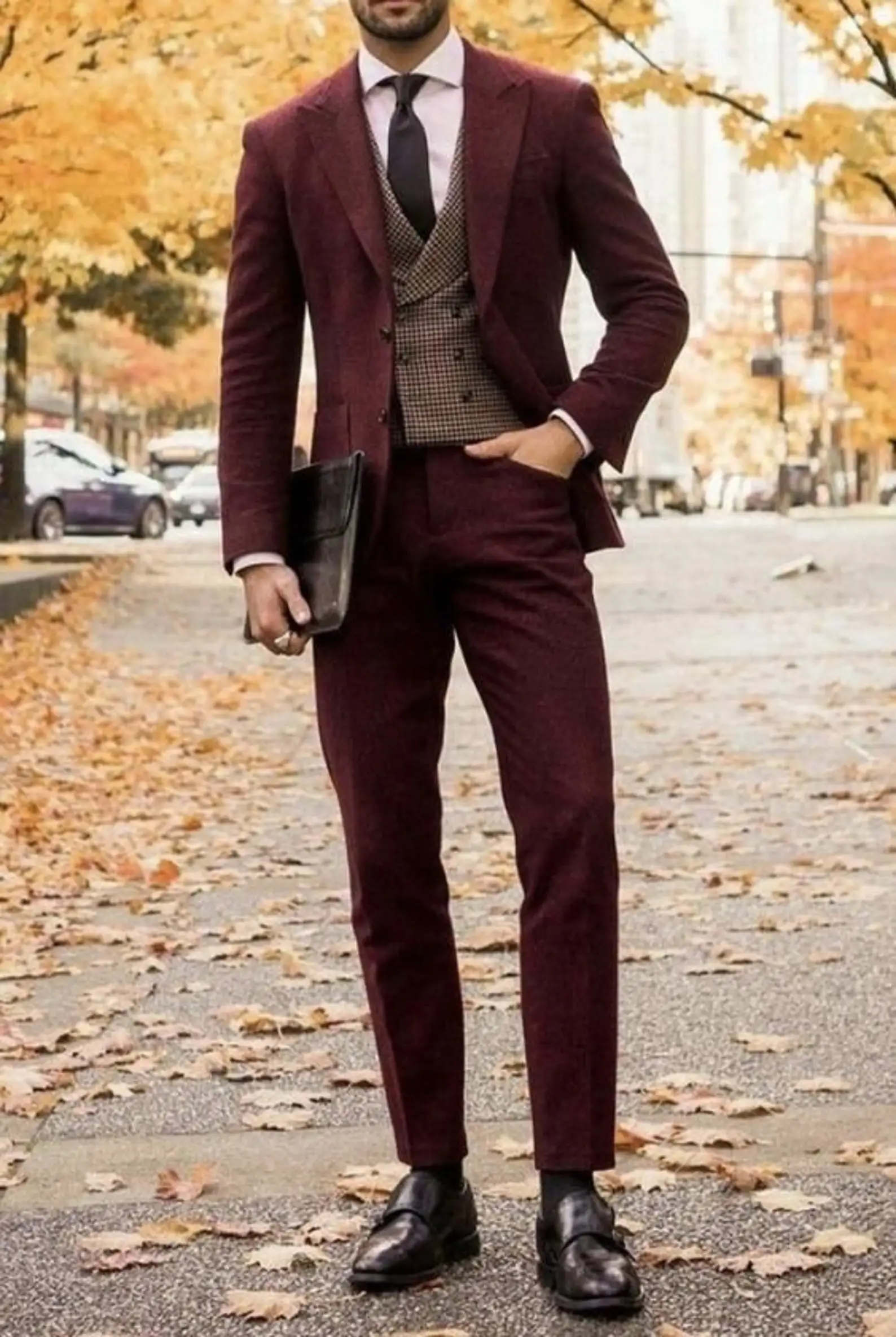 Classy Burgundy Peak Lapel Suits For Men Winter Autumn Blazer Sets Wedding Wear Custom High Quality Two-Piece Jacket+Pants
Classy Burgundy Peak Lapel Suits For Men Winter Autumn Blazer Sets Wedding Wear Custom High Quality Two-Piece Jacket+Pants