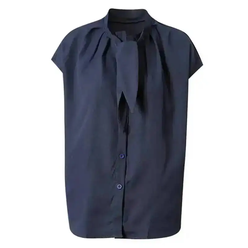 Navy Blue Women Thin Elegant Big Size Blouse New Stand Collar Sleeveless Shirt Fashion Spring Summer 2026 PHI8
Navy Blue Women Thin Elegant Big Size Blouse New Stand Collar Sleeveless Shirt Fashion Spring Summer 2026 PHI8