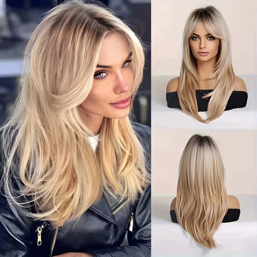 24-дюймовые длинные прямые синтетические парики блондинки с омбре с челкой, парик для косплея для женщин, высокотемпературные натуральные искусственные волосы
24-дюймовые длинные прямые синтетические парики блондинки с омбре с челкой, парик для косплея для женщин, высокотемпературные натуральные искусственные волосы