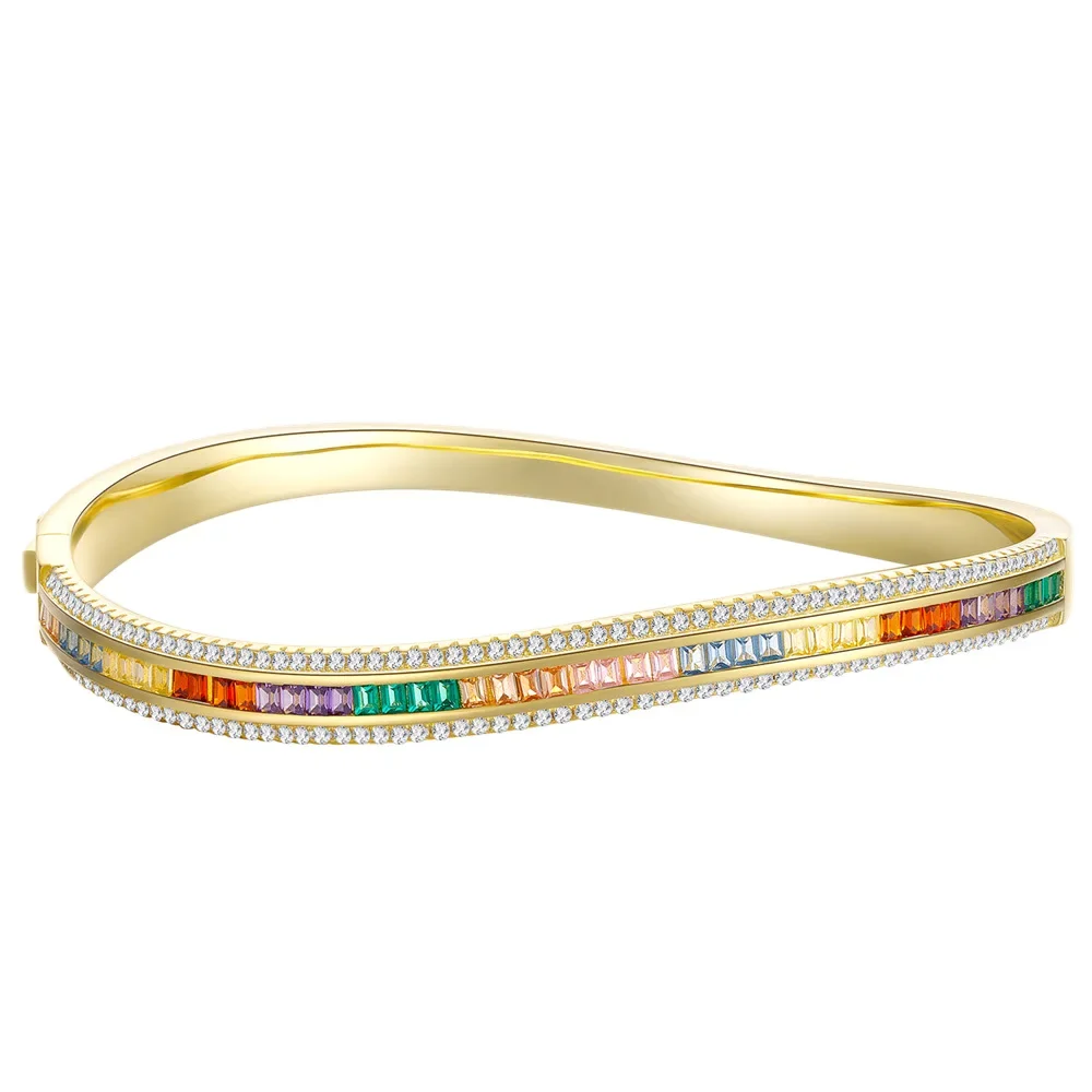 New Models Ripple Oval Colored Diamond Bracelet for Women S925 Silver Diamond Bracelet in Europe and America Small and Versatile
New Models Ripple Oval Colored Diamond Bracelet for Women S925 Silver Diamond Bracelet in Europe and America Small and Versatile