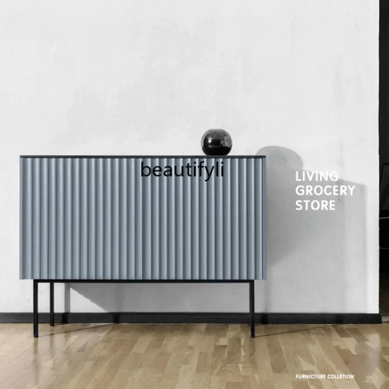 xxNordic Modern Minimalist Corrugated Sideboard Cabinet Light Luxury Entrance Restaurant Storage Storage High Leg Side Cabinet 
xxNordic Modern Minimalist Corrugated Sideboard Cabinet Light Luxury Entrance Restaurant Storage Storage High Leg Side Cabinet