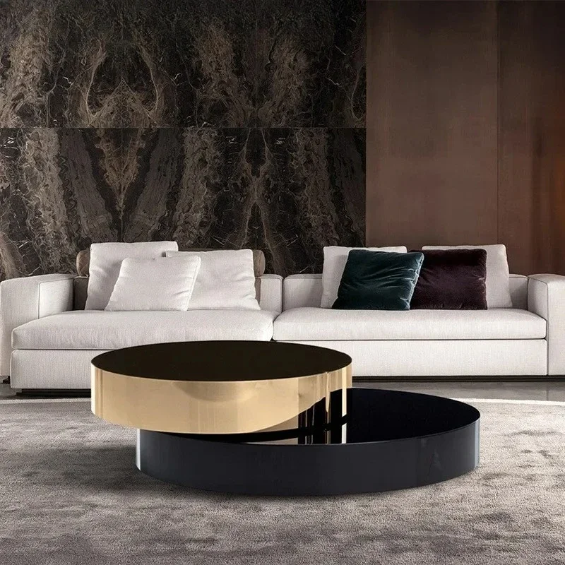 B Stainless steel modern simple living room rotating light luxury round coffee table
B Stainless steel modern simple living room rotating light luxury round coffee table