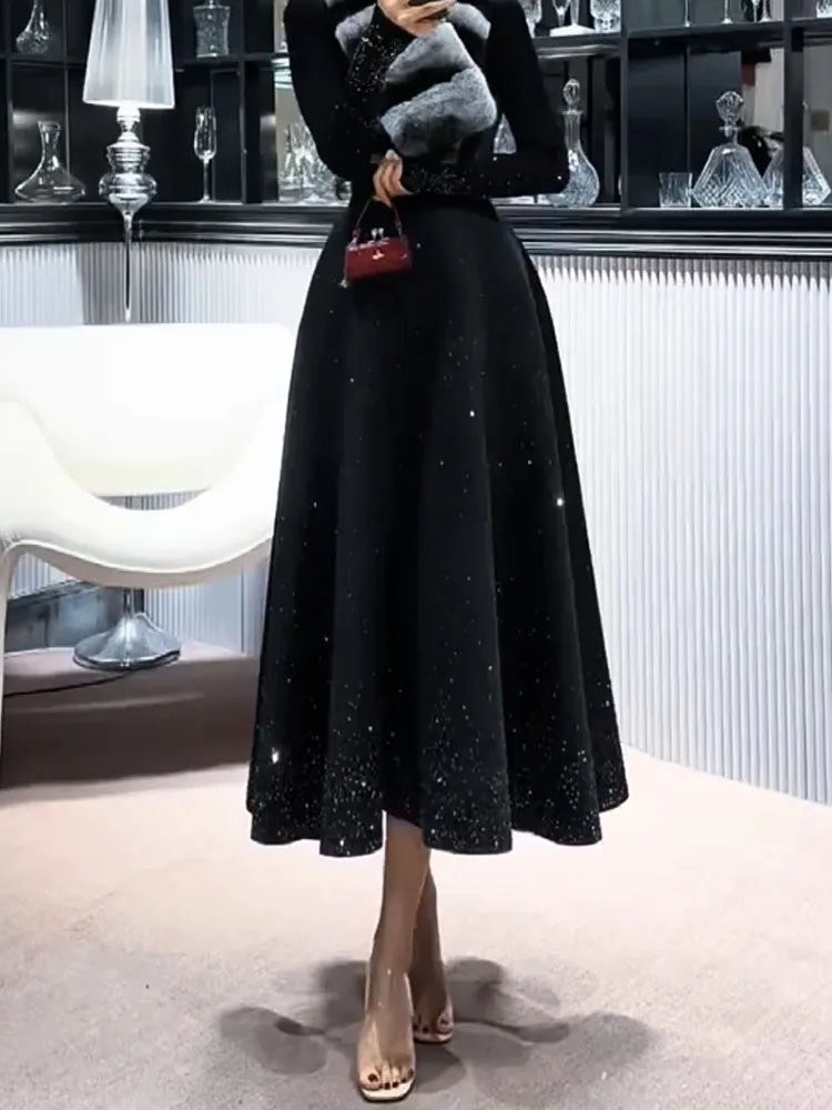 Элегантная длинная юбка с высокой талией в стиле ретро для полных женщин, осенне-зимняя новинка
Элегантная длинная юбка с высокой талией в стиле ретро для полных женщин, осенне-зимняя новинка