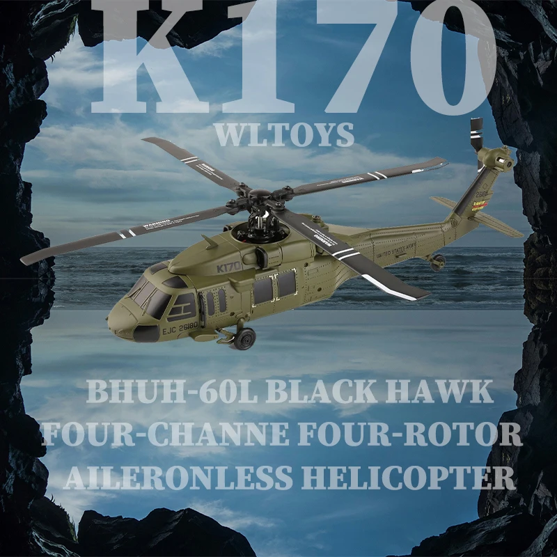 Wltoys K170 Remote Control Helicopter UH-60L 4 Channel Brushless Helicopters with Gyro and LED Light Durable Airplane Toy Gift
Wltoys K170 Remote Control Helicopter UH-60L 4 Channel Brushless Helicopters with Gyro and LED Light Durable Airplane Toy Gift