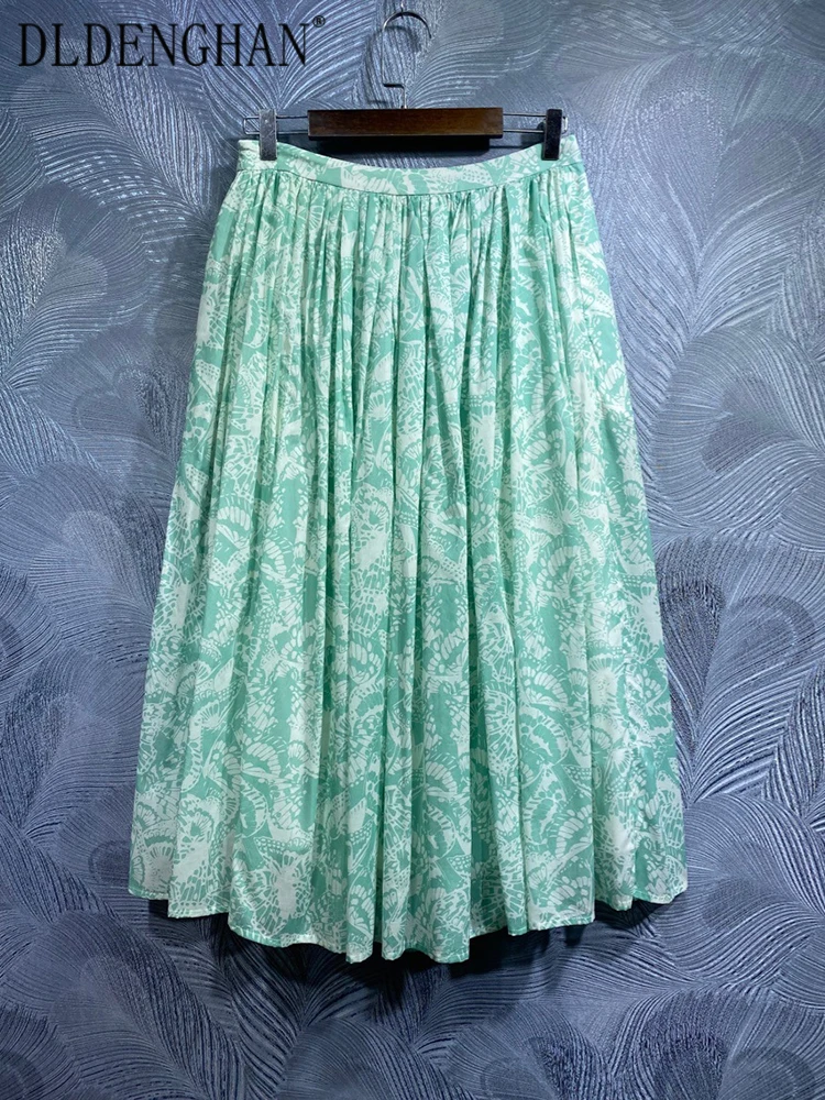 DLDENGHAN Spring Summer 100% Skirt Women High Waiste Floral Print Vintage Skirt Fashion Designer New
DLDENGHAN Spring Summer 100% Skirt Women High Waiste Floral Print Vintage Skirt Fashion Designer New