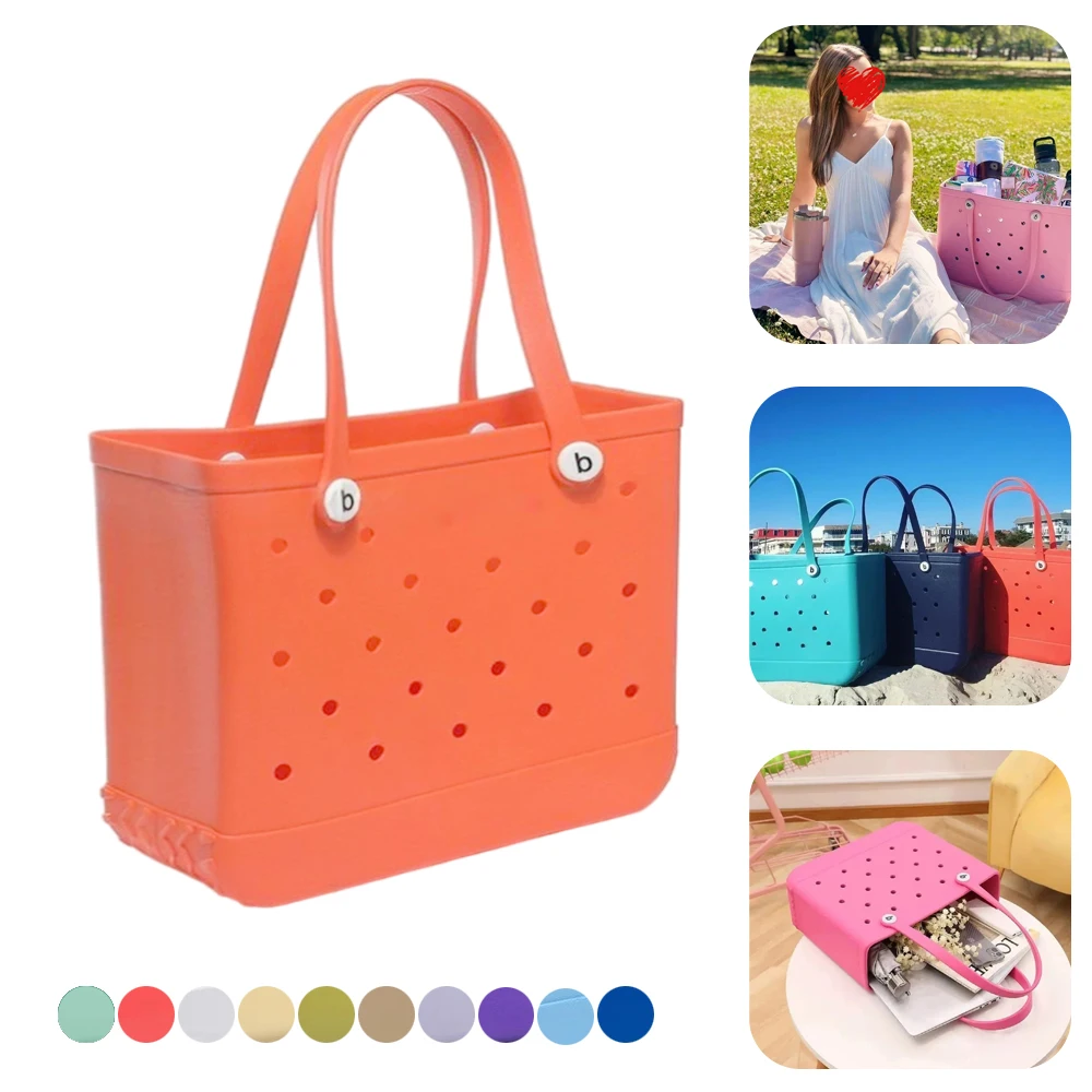 1PC Beach Bags Solid Color EVA Waterproof Picnic Storage Baskets Hollow Out Travel Shopping Handbag S/M Сумка Женская 장바구니방수가방
1PC Beach Bags Solid Color EVA Waterproof Picnic Storage Baskets Hollow Out Travel Shopping Handbag S/M Сумка Женская 장바구니방수가방