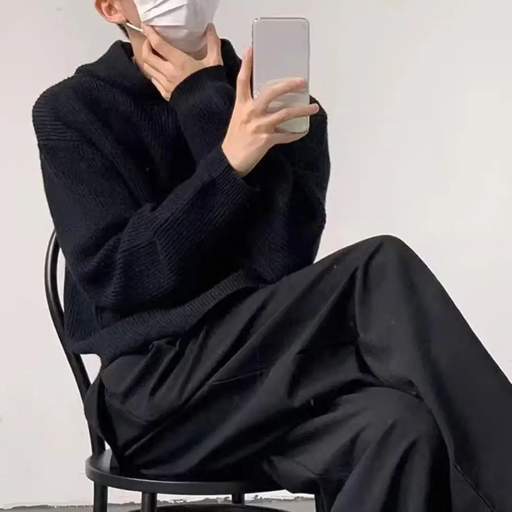 Hooded Sweater Cozy Hooded Men's Knitted Sweater with Side Split Retro Casual Pullover Warm Mid Length Winter Fall Style Solid
Hooded Sweater Cozy Hooded Men's Knitted Sweater with Side Split Retro Casual Pullover Warm Mid Length Winter Fall Style Solid