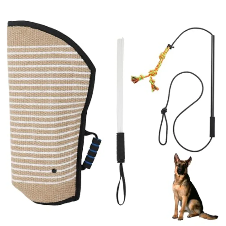 Dog Bite Training Set Durable Dog Bite Sleeve Protection Arm Professional Dogs Training Equipment Protection for Biting Pillow
Dog Bite Training Set Durable Dog Bite Sleeve Protection Arm Professional Dogs Training Equipment Protection for Biting Pillow