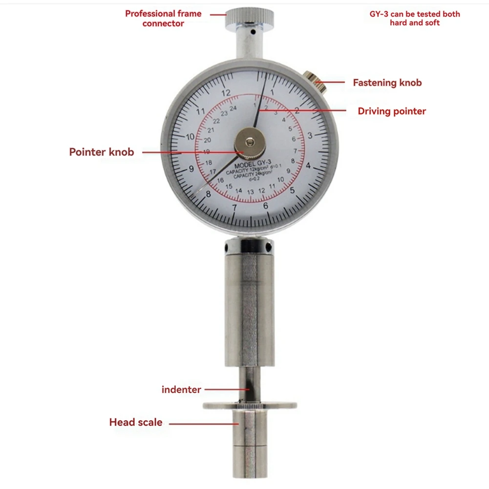 A48I Portable Pointer Fruit Hardness Tester GY-3 Fruit Penetrometer for Pears Grapes Oranges Fruit Sclerometer
A48I Portable Pointer Fruit Hardness Tester GY-3 Fruit Penetrometer for Pears Grapes Oranges Fruit Sclerometer
