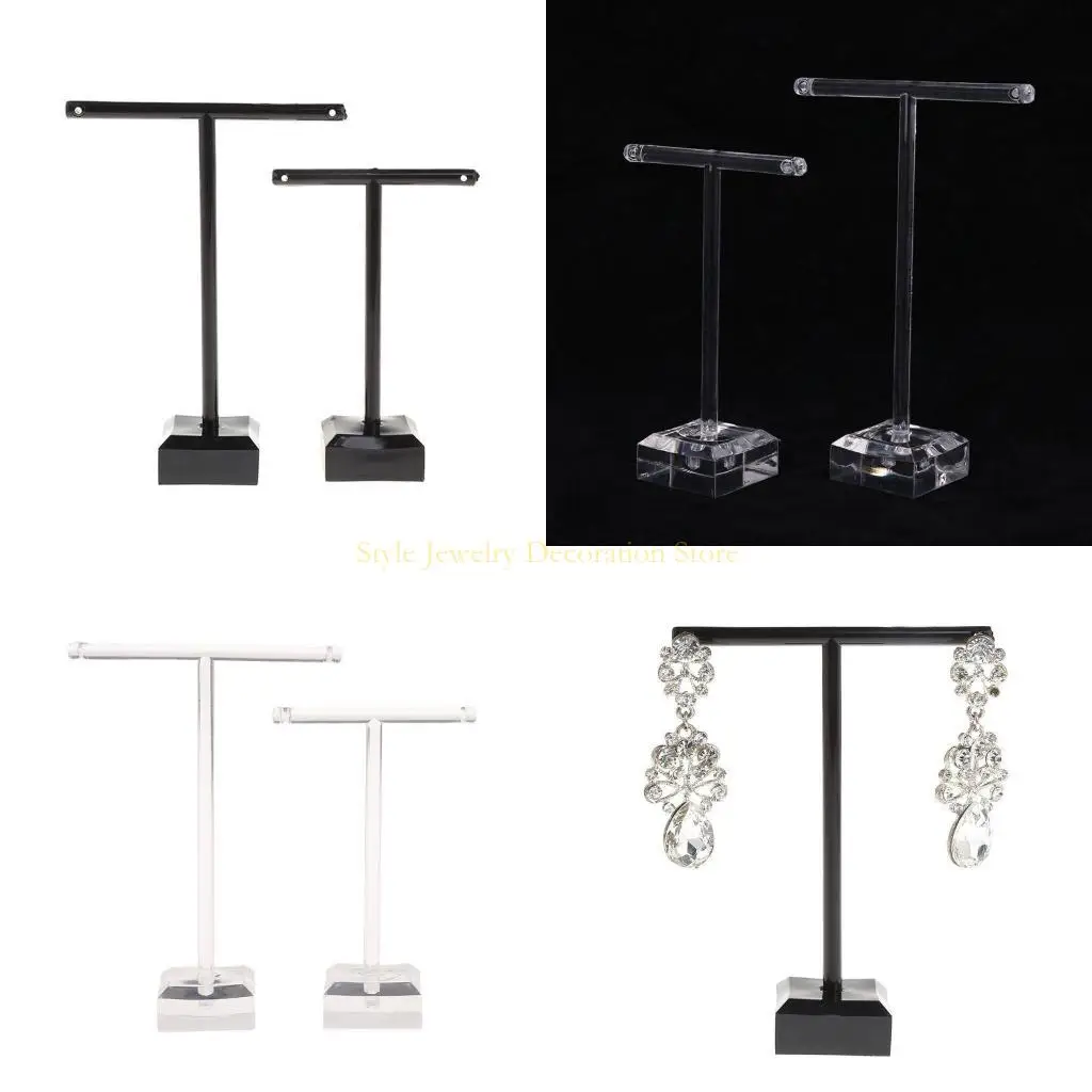 D46E 2Pcs Black Earring for T Stand Detachable Acrylic Earring Display Storage Rack for Photography Jewelry Props Show
D46E 2Pcs Black Earring for T Stand Detachable Acrylic Earring Display Storage Rack for Photography Jewelry Props Show