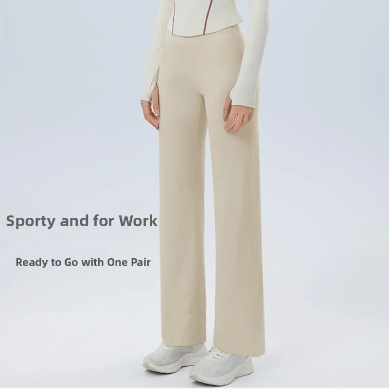 Женские свободные брюки для йоги с высокой талией, драпированные удобные брюки для бега и танцев, прямые брюки, настоящие товары
Женские свободные брюки для йоги с высокой талией, драпированные удобные брюки для бега и танцев, прямые брюки, настоящие товары