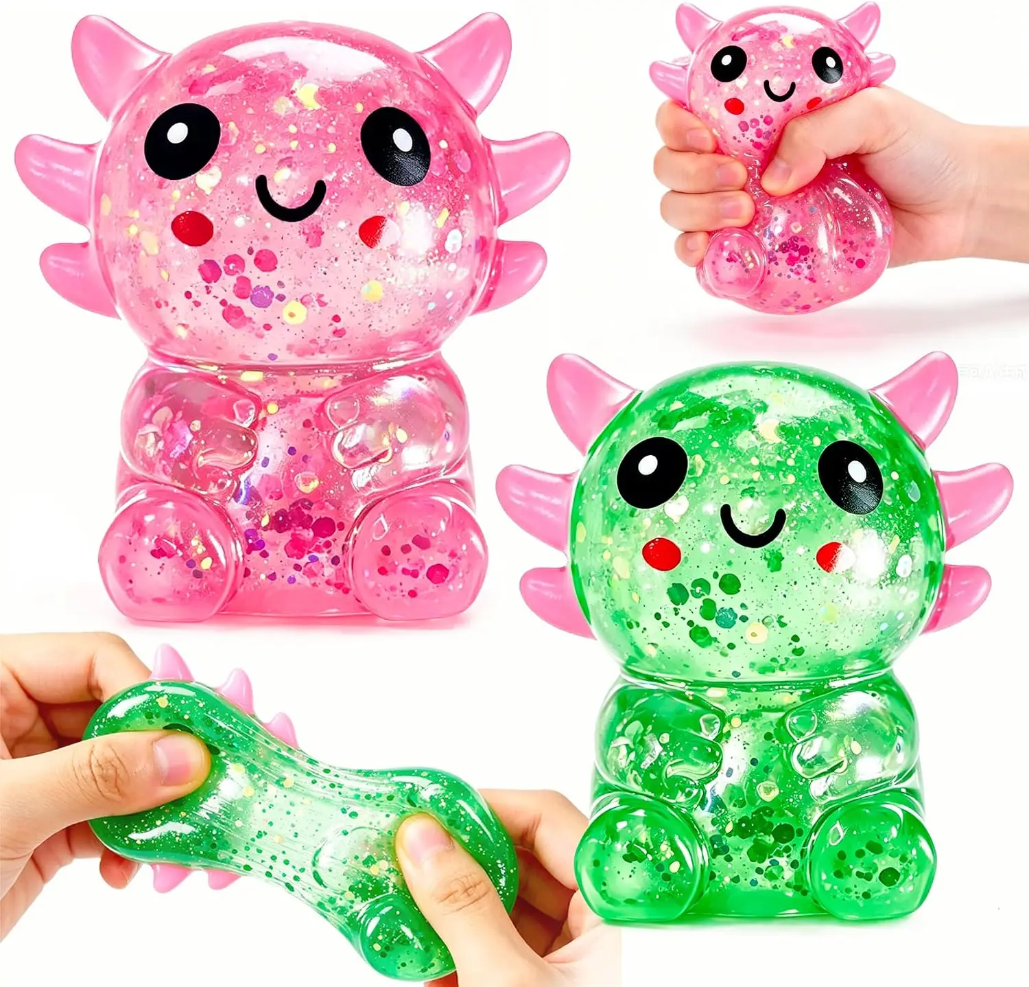 2 Pack Ugly Cute Axolotl Squishy Stress Toy, Glitter Malt Sugar Squishy Axolotl Fidget Toys, Slow Rising Stress Relief Toy for Kids Adults Classroom Prizes Party Favors(Pink+Green)
2 Pack Ugly Cute Axolotl Squishy Stress Toy, Glitter Malt Sugar Squishy Axolotl Fidget Toys, Slow Rising Stress Relief Toy for Kids Adults Classroom Prizes Party Favors(Pink+Green)