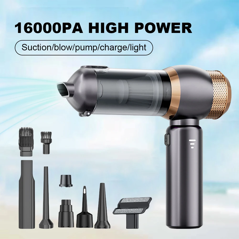 16000PA Car Vacuum Cleaner Rechargeable Portable Cordless Compressed Air Duster Air Blower for Car Home Office Pet
16000PA Car Vacuum Cleaner Rechargeable Portable Cordless Compressed Air Duster Air Blower for Car Home Office Pet