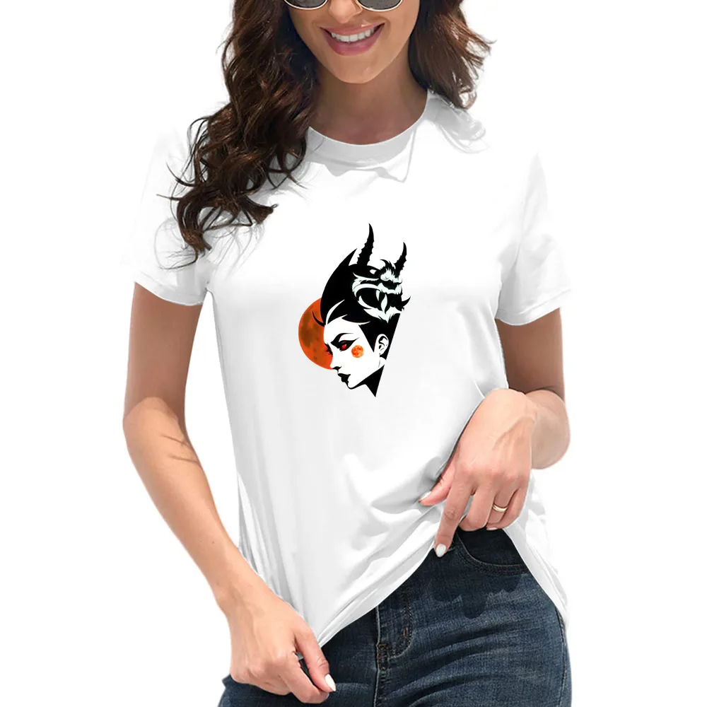 Women's cotton Dark Mysterious Art Style girl pattern printed slim fit casual sports short sleeved T-shirt for Daily OOTD
Women's cotton Dark Mysterious Art Style girl pattern printed slim fit casual sports short sleeved T-shirt for Daily OOTD