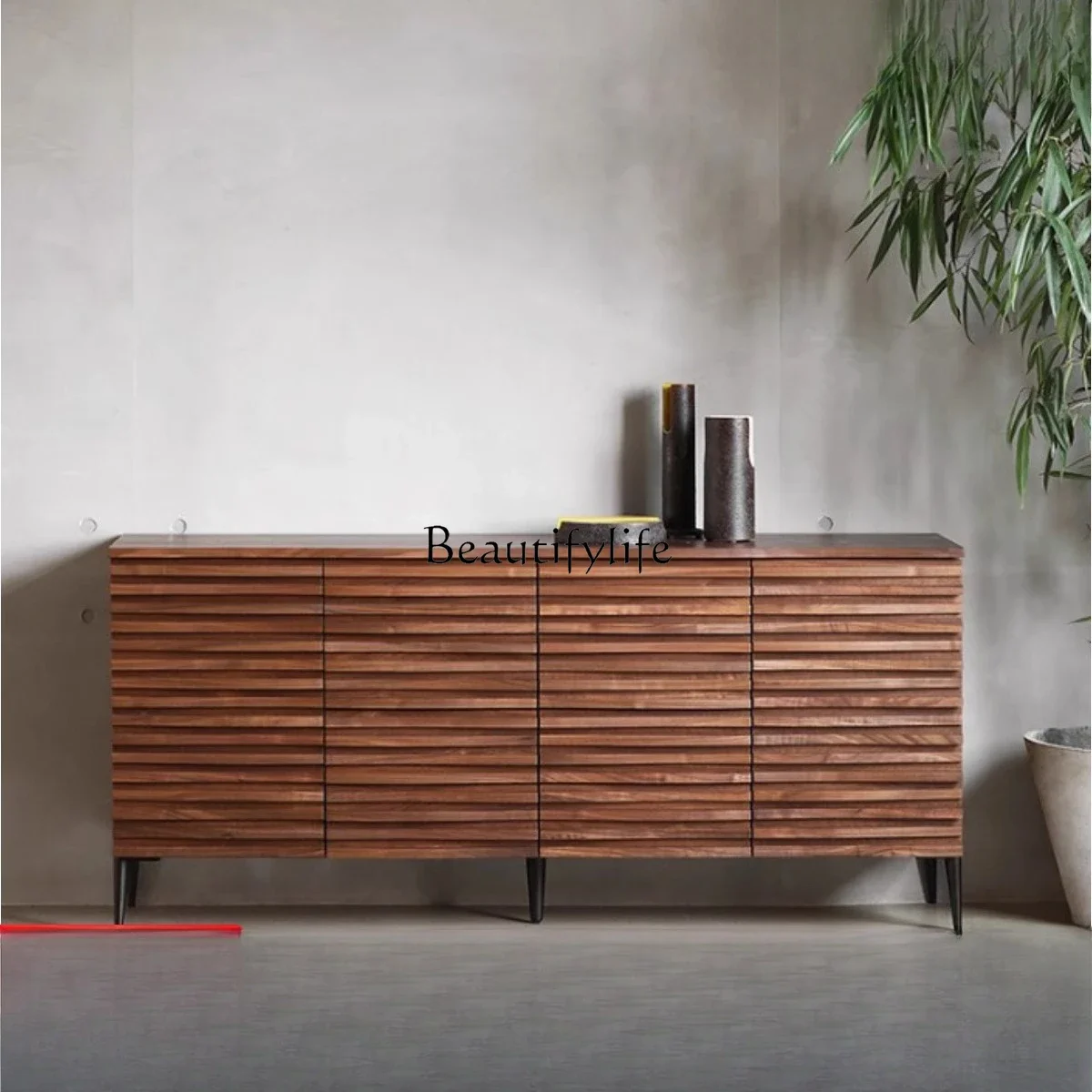 02*Nordic light luxury modern simple living room solid wood black walnut color locker
02*Nordic light luxury modern simple living room solid wood black walnut color locker