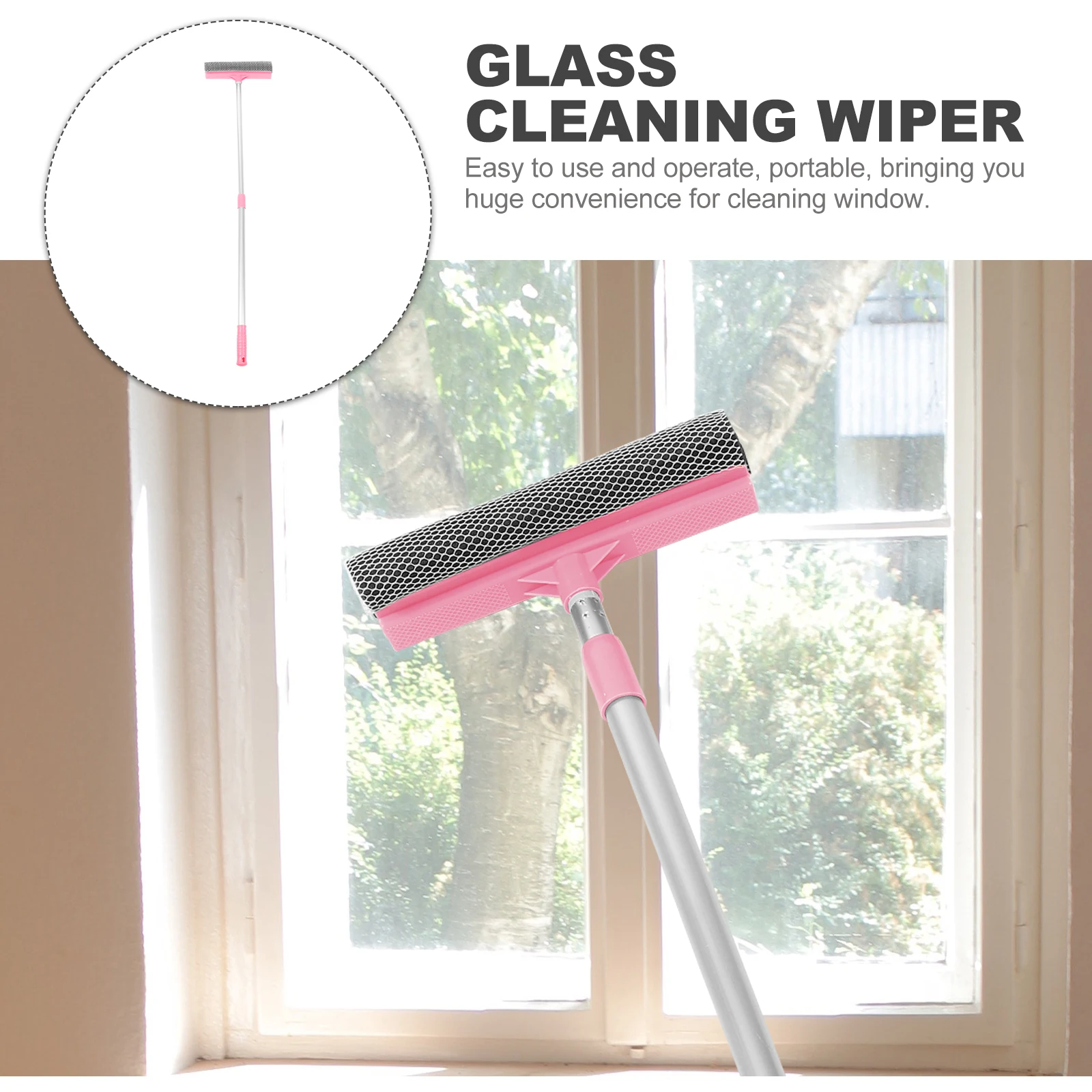 Glass Cleaner 80cm Extendable Double Sided Window Brush Sponge Squeegee Car Bathroom Kitchen Balcony Free Tool
Glass Cleaner 80cm Extendable Double Sided Window Brush Sponge Squeegee Car Bathroom Kitchen Balcony Free Tool