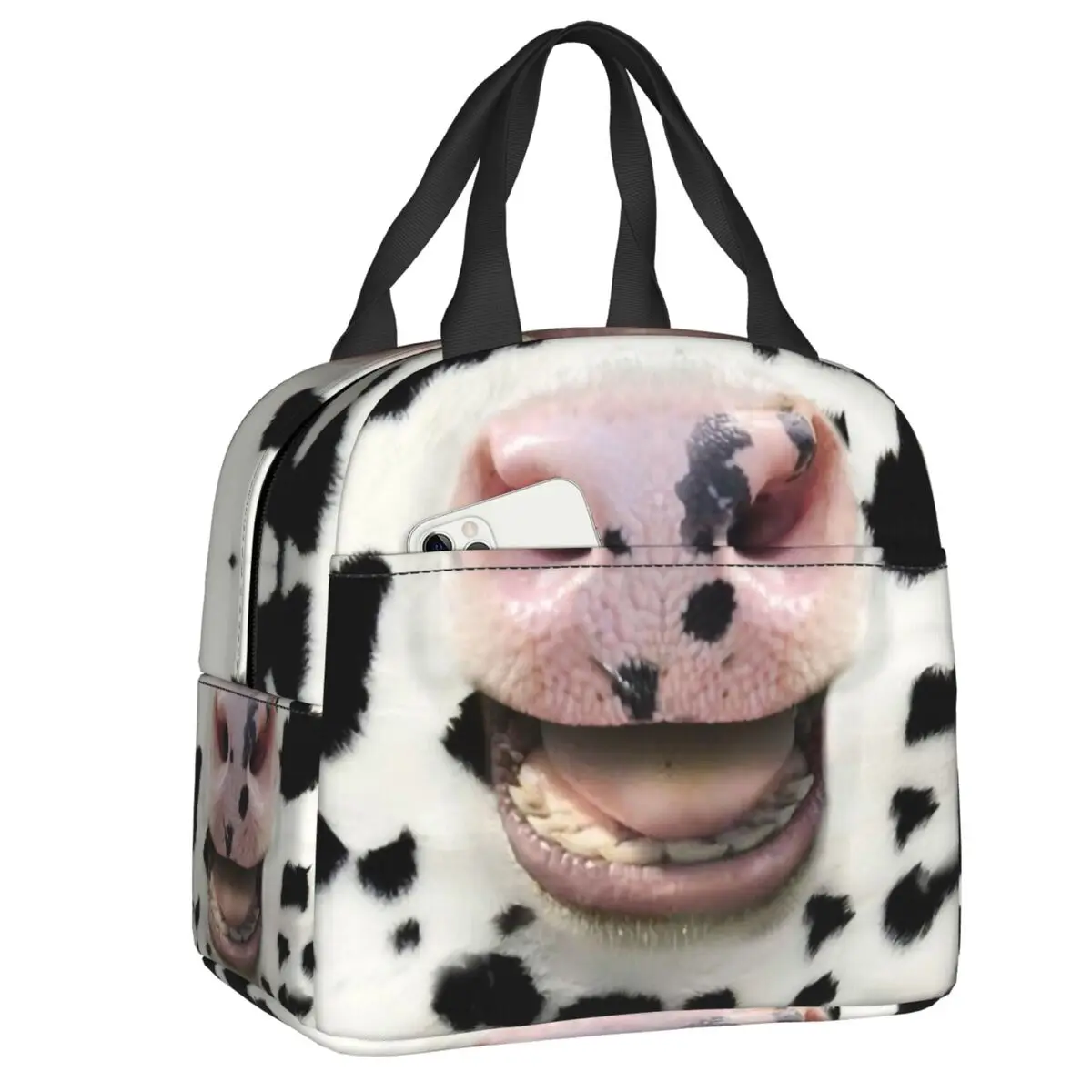 Custom Funny Cow Nose Freckles Lunch Box Leakproof Farmer Thermal Cooler Food Insulated Lunch Bag Resuable Picnic Tote Bags
Custom Funny Cow Nose Freckles Lunch Box Leakproof Farmer Thermal Cooler Food Insulated Lunch Bag Resuable Picnic Tote Bags