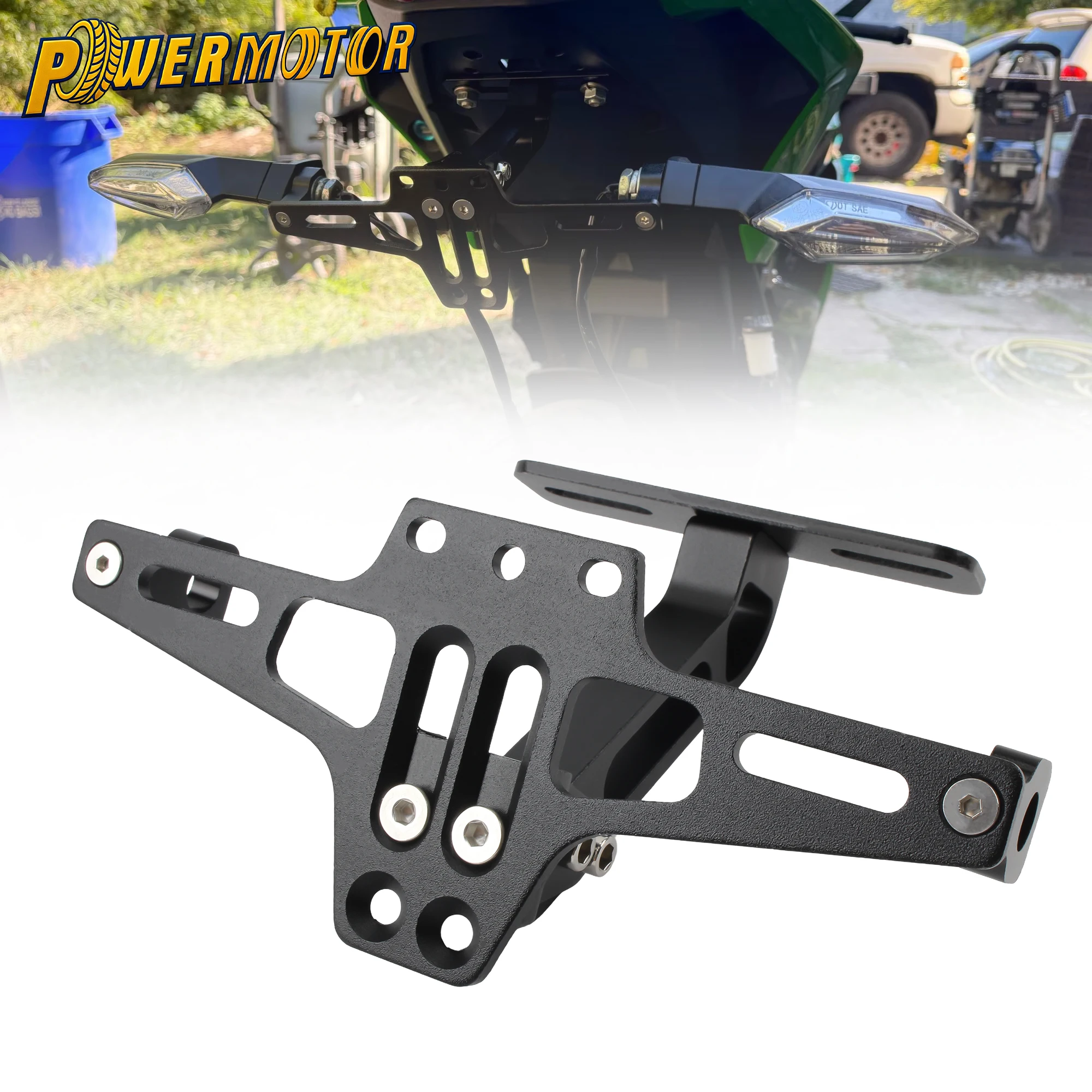Universal Motorcycle Rear License Plate Mount Holder Turn Signal Bracket Aluminum Alloy Accessories For Kawasaki Honda Yamaha
Universal Motorcycle Rear License Plate Mount Holder Turn Signal Bracket Aluminum Alloy Accessories For Kawasaki Honda Yamaha