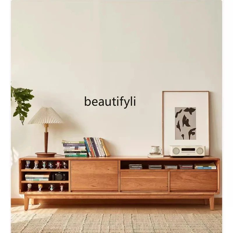 A13 Nordic solid wood TV cabinet coffee table combination cherry wood living room log color locker
A13 Nordic solid wood TV cabinet coffee table combination cherry wood living room log color locker
