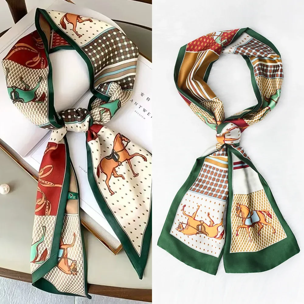 Luxury Horse Pattern Imitation Silk Scarf Headband Neckerchief Foulard Female Hair Scarfs Neck Tie Skinny Scarves Soft Satin
Luxury Horse Pattern Imitation Silk Scarf Headband Neckerchief Foulard Female Hair Scarfs Neck Tie Skinny Scarves Soft Satin