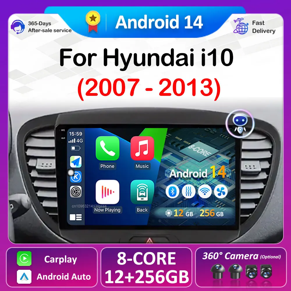 Для Hyundai i10 2007 2008 2009 2010-2013 Android 14 Беспроводная Carplay GPS-навигация QLED IPS-экран Bluetooth WIFI аксессуары
Для Hyundai i10 2007 2008 2009 2010-2013 Android 14 Беспроводная Carplay GPS-навигация QLED IPS-экран Bluetooth WIFI аксессуары