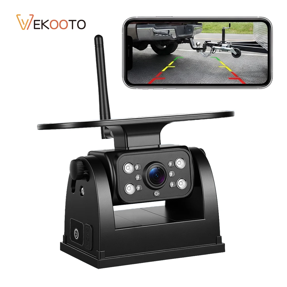 WiFi Magnetic Solar Wireless Backup Camera 1080P IP69 Night Vision No Wiring for iPhone Android RV Trailer Truck Pickup
WiFi Magnetic Solar Wireless Backup Camera 1080P IP69 Night Vision No Wiring for iPhone Android RV Trailer Truck Pickup